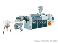 PVC conical twin screw granulating production line