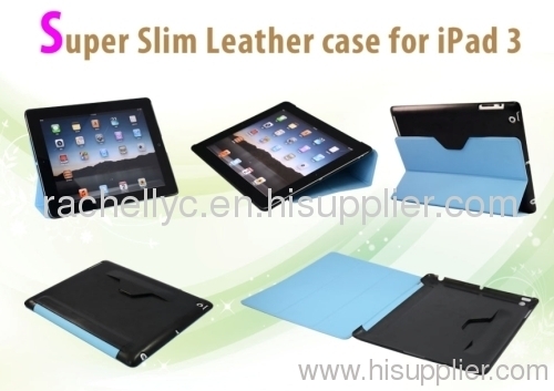 Slim leather case for Ipad3