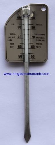 Stainless steel meat thermometer