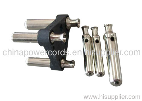 India 3 PIN PLUGS with hollow brass