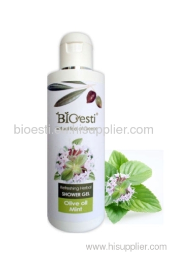 Olive-mint herbal shower gel refreshing