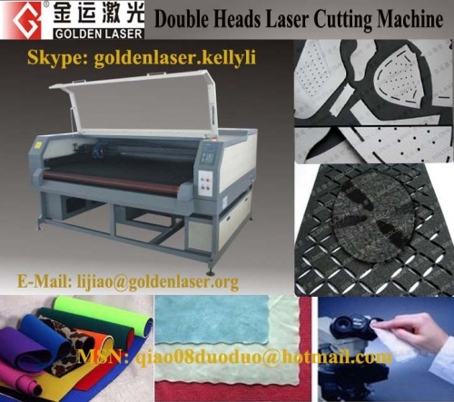 CO2 Two Heads Laser Cutting Machine For Nonwoven Fabric