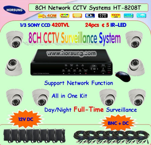 8CH CCTV Security Camera & DVR Surveillance Systems