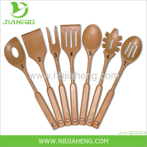 Heavyweight Beech Wood Wooden Cooking Spoon 12 inch made in China