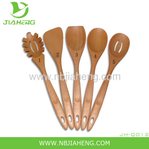 VINTAGE COOKS TOOLS 5 WOODEN SPOON SET - NEW