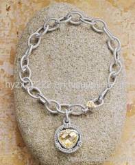 925 silver bracelet,lenmon citrine bracelet,fine jewelry