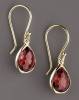 Sterling silver 925 with yellow gold plated jewelry,garnet earrings,fine jewelry