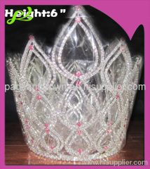 Pink Crystal Full Pageant Crowns