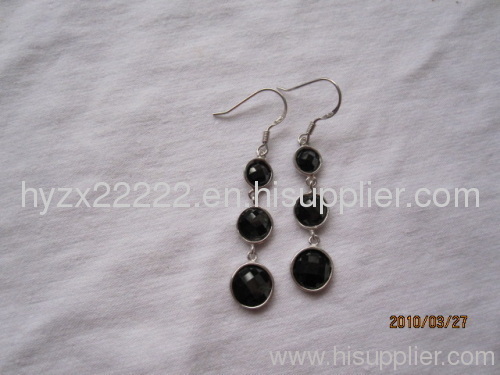 925 silver jewelry,black onyx earrings,fine jewelry,silver earrings