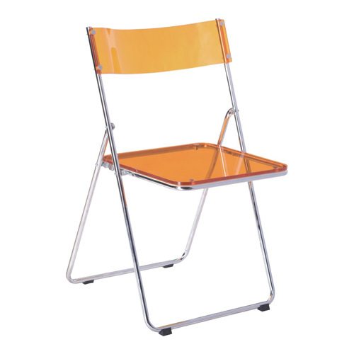 yellow crystal Metal Folding Chair with Acrylic