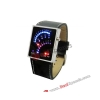 Fashion LED Leather Wrist Watch with 29 bright LED Black