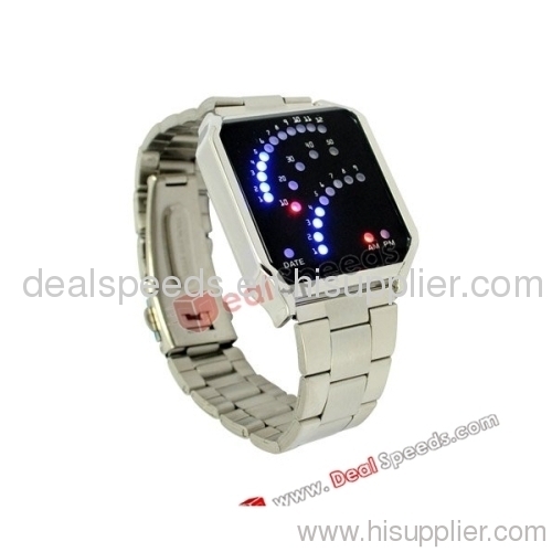 Fashion LED Wrist Watch Silver with 29 bright LED Silver