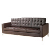 Florence Knoll Driezits brown 3 seater sofa