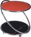 Wheeled red top Round Coffee Table