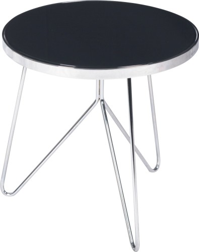 black Glass Top Round Coffee Table
