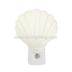 Shell type milk white LED night light - UL listed night light - Induction small night light.