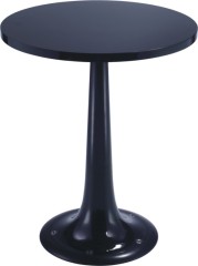 Black Wood Top Round Bar Table