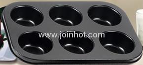 Non-stick coating heat-resisting 6cups FDA material tart mould