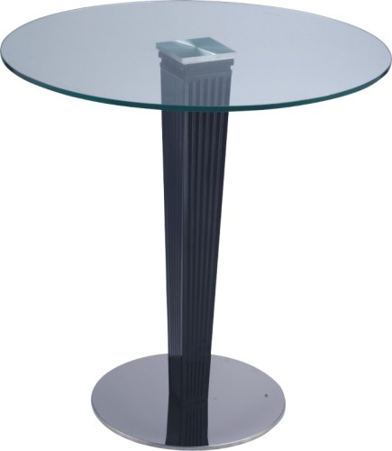 Luxury Glass Top Round Bar Table Pub Dining Kitchen Tables Height Bar Furniture