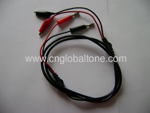 P1016 Oscilloscope probe Double banana plugs to double clips