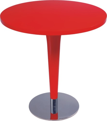 Modern Design Red Wooden Top Round Bar Table Dining Breakfast Furnitures Bar For Home Tables