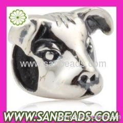 Dog Head 925 Sterling Silver Jewelry Beads