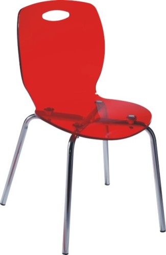 Transparent Red Plastic Baby Chair Side Outdoor Furniture Chairs Dining Chair