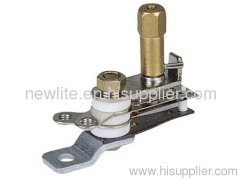 Adjustable bimetallic thermostat