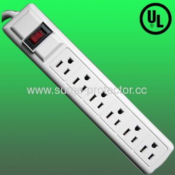 AC 125V 15A 1875W 60Hz 6 Outlets power surge protector