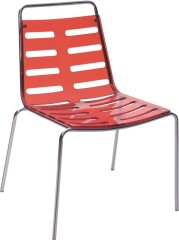 Fashion Hollow Red Crystal Acrylic Dining Chair Outdoor Kitchen Furniture Side Chairs Store