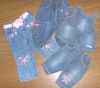 Children's 100% cotton jeans with soft handfeel