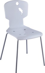 Lovely White Indoor AC Side Chair dining room furniture Kitchen armless chairs
