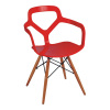 Red plastic Eames arm chair armchairs dining office computer room furniture chairs store