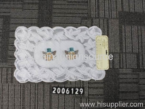 Lace crochet table plate mat