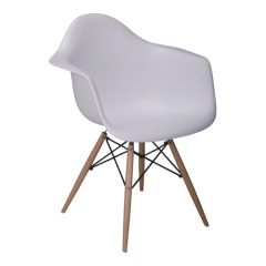 Modern white Eames DAW Chair with Wood Base armchair dining reception the arm chairs room furniture stores