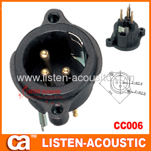 3-pin XLR female chassis sockets