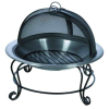 28&quot; Metal Fire Bowl with Dome Spark Screen