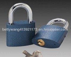 side cylinder iron blue padlock