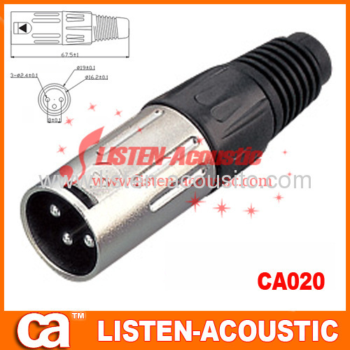 XLR female plugs audio connectors