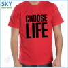 Light Weight 150GSM Crew Neck Printed Mens Tee in Red