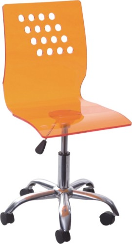 Gorgeous Wheeled gas lift Acrylic Office Chair ergonomic room computer desk reception side chairs furniture for sale