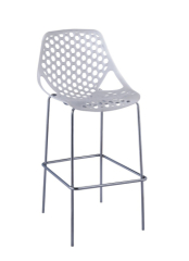 Exquisite Honeycomb white PP Bar Chair height barstool outdoor bar counter stools chairs furniture shops