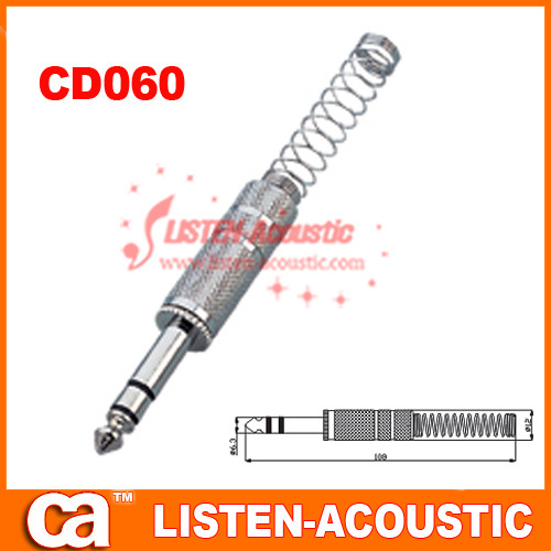 6.3mm mono / stereo plug connector with spring CD060/060N