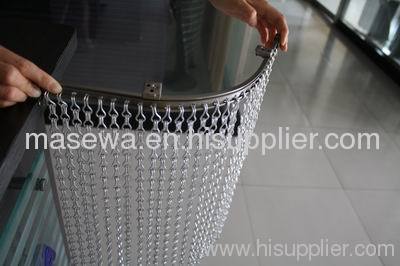 Aluminumchin link mesh used as divider