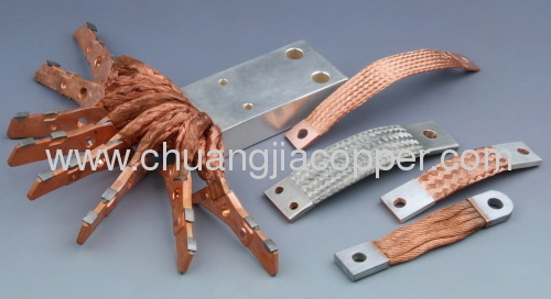 Flexible connectors made with braided copper
