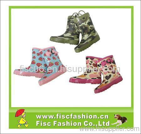 KRB016 Printed rubber rain boots