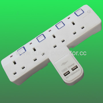 British WALL USB power Socket