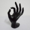 acrylic ring display jewelry display OK hand shape dislay black