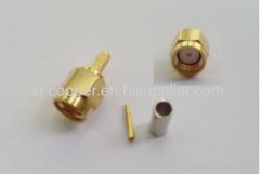 SMA male plug straight crimp RG174 connector