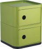 Chinese manufacturers Green Plastic Storage Box Square 2 layers units Boxes Bedroom futniture